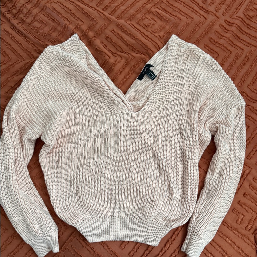 Knitted Open-Back Sweater